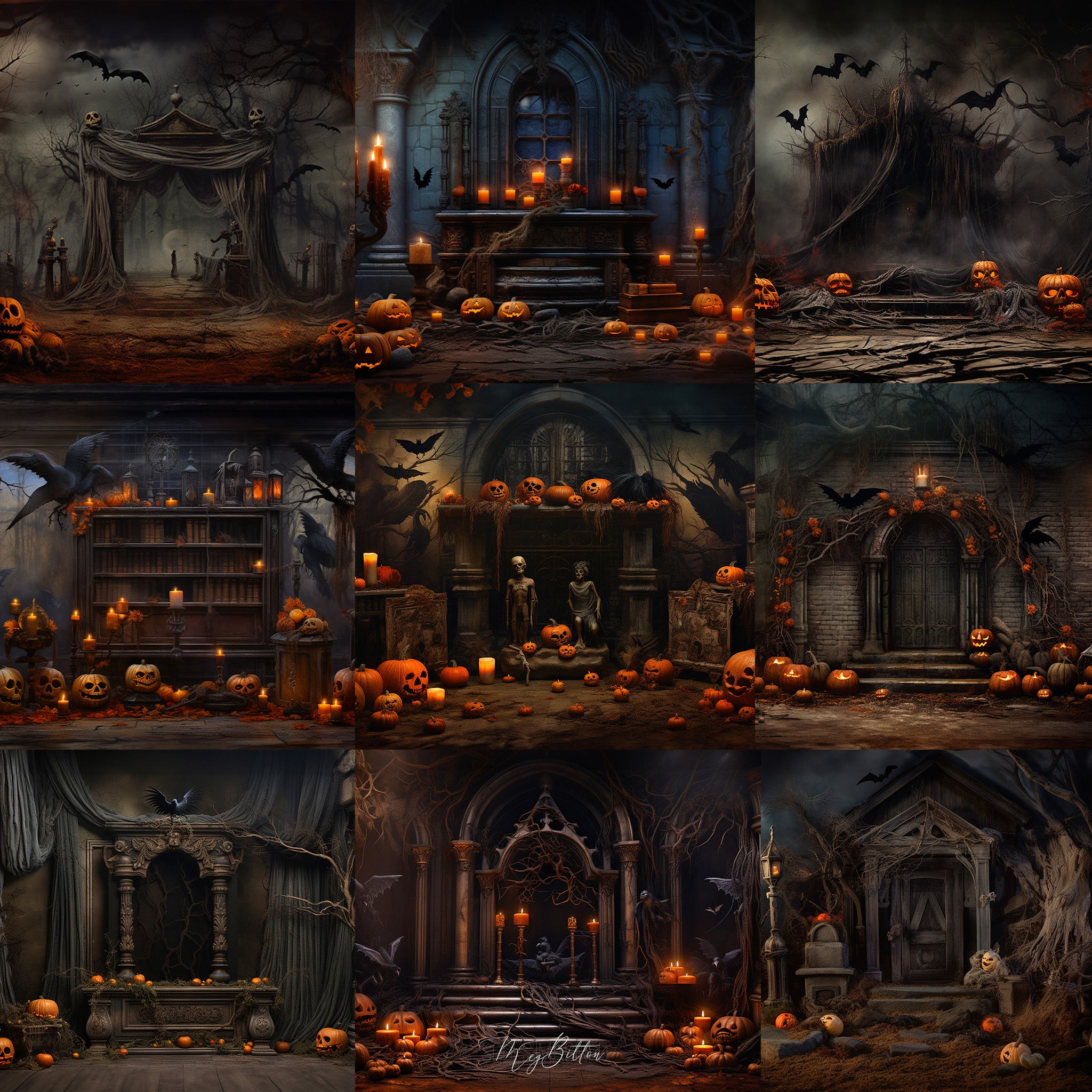 Spooky Storytelling Background Bundle