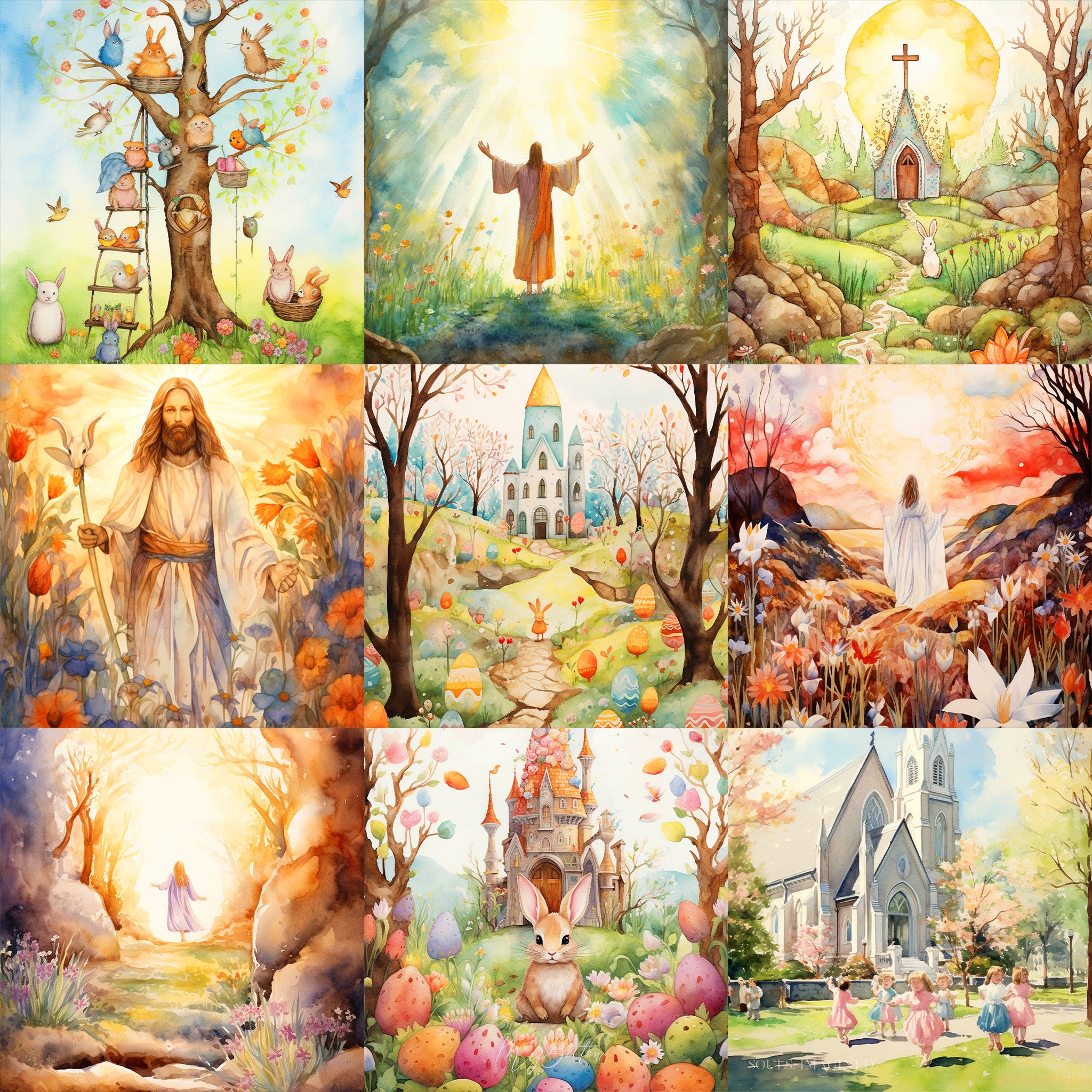 Illustrated Easter Greeting Cards Pack