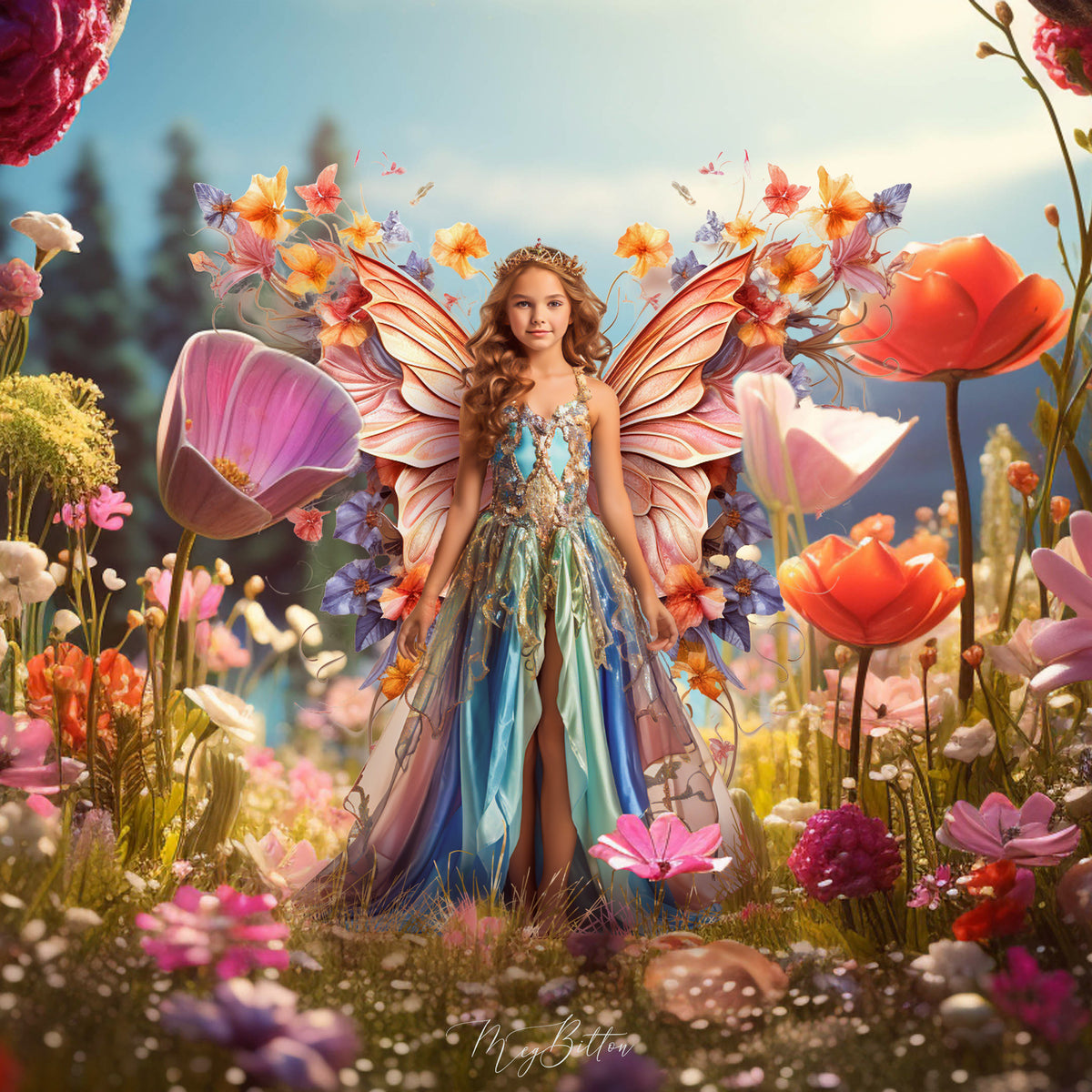 Spring Fairy Background & Overlay Asset Pack