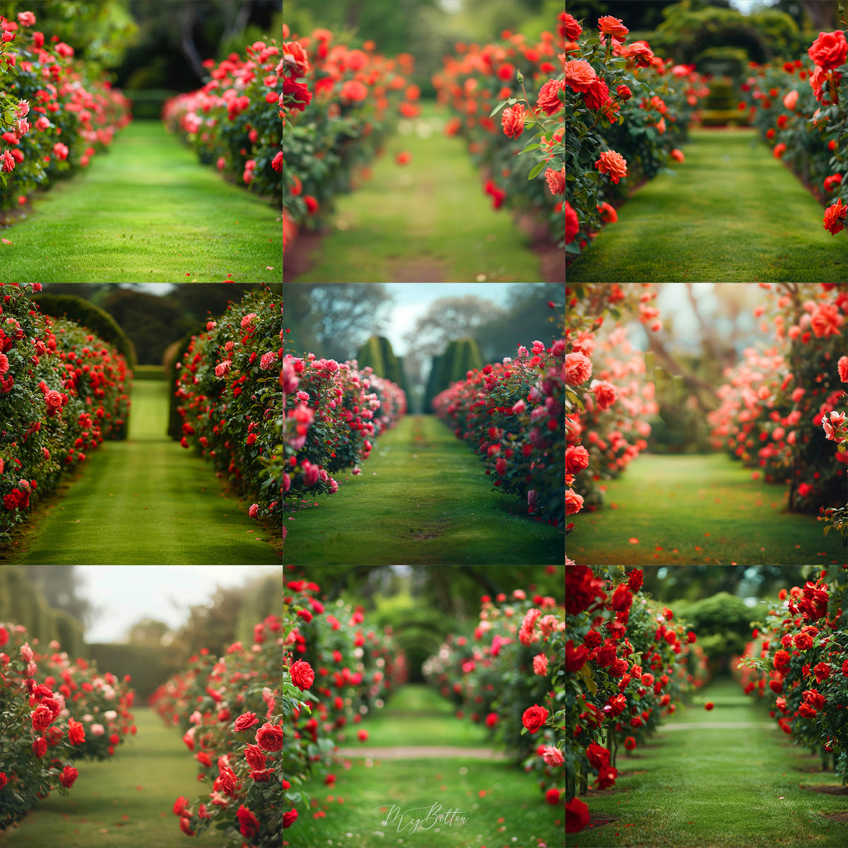 Ultimate Rose Path Background Bundle