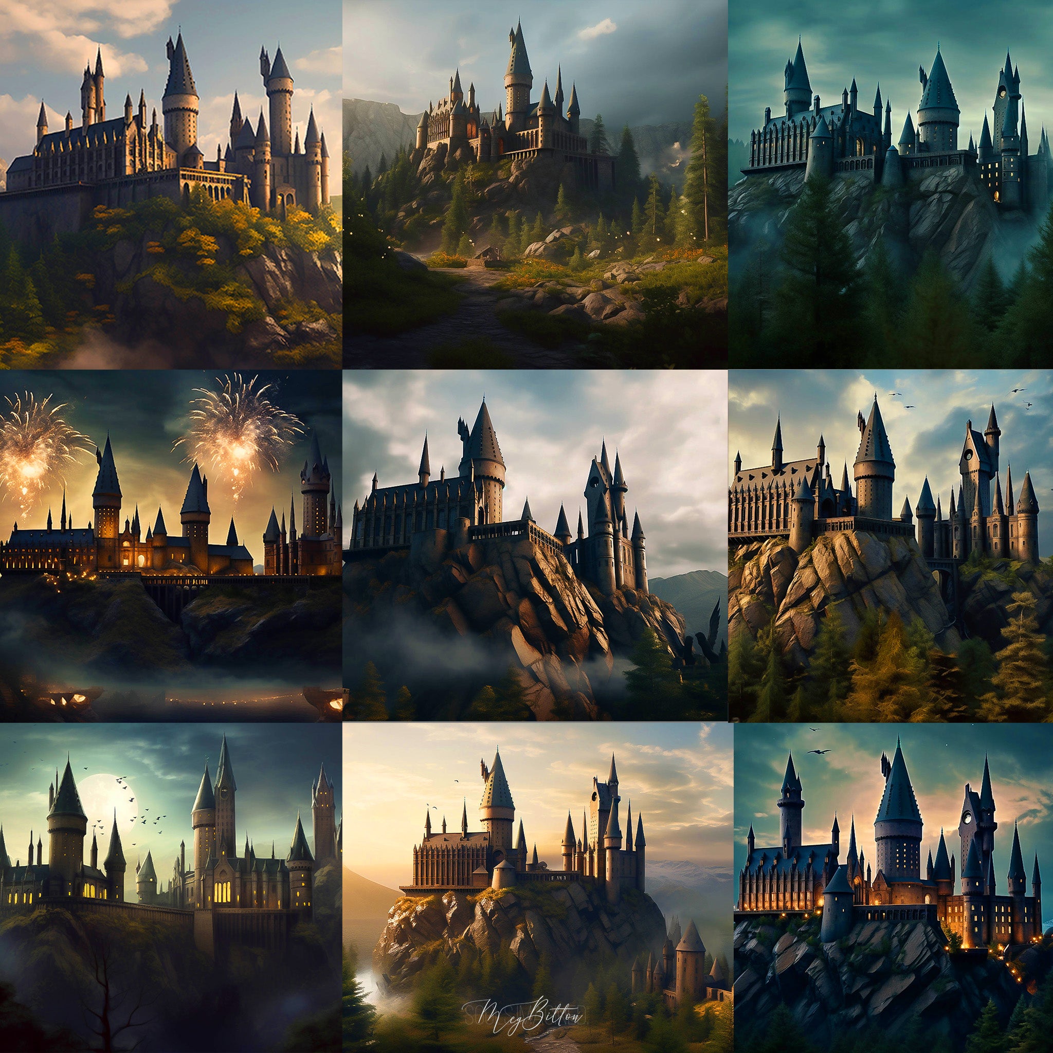 Wizardly Castle Background Bundle