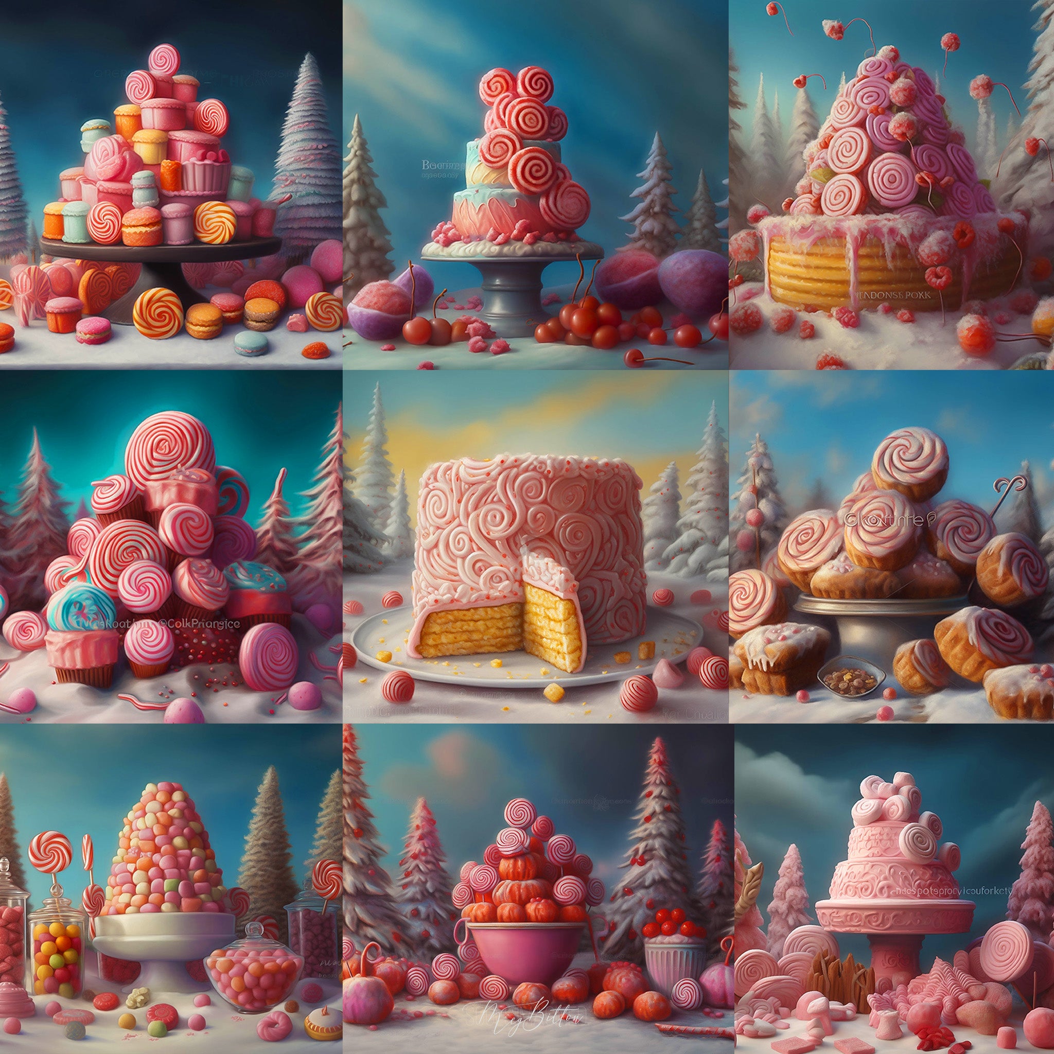 Land of Sweets Background Bundle