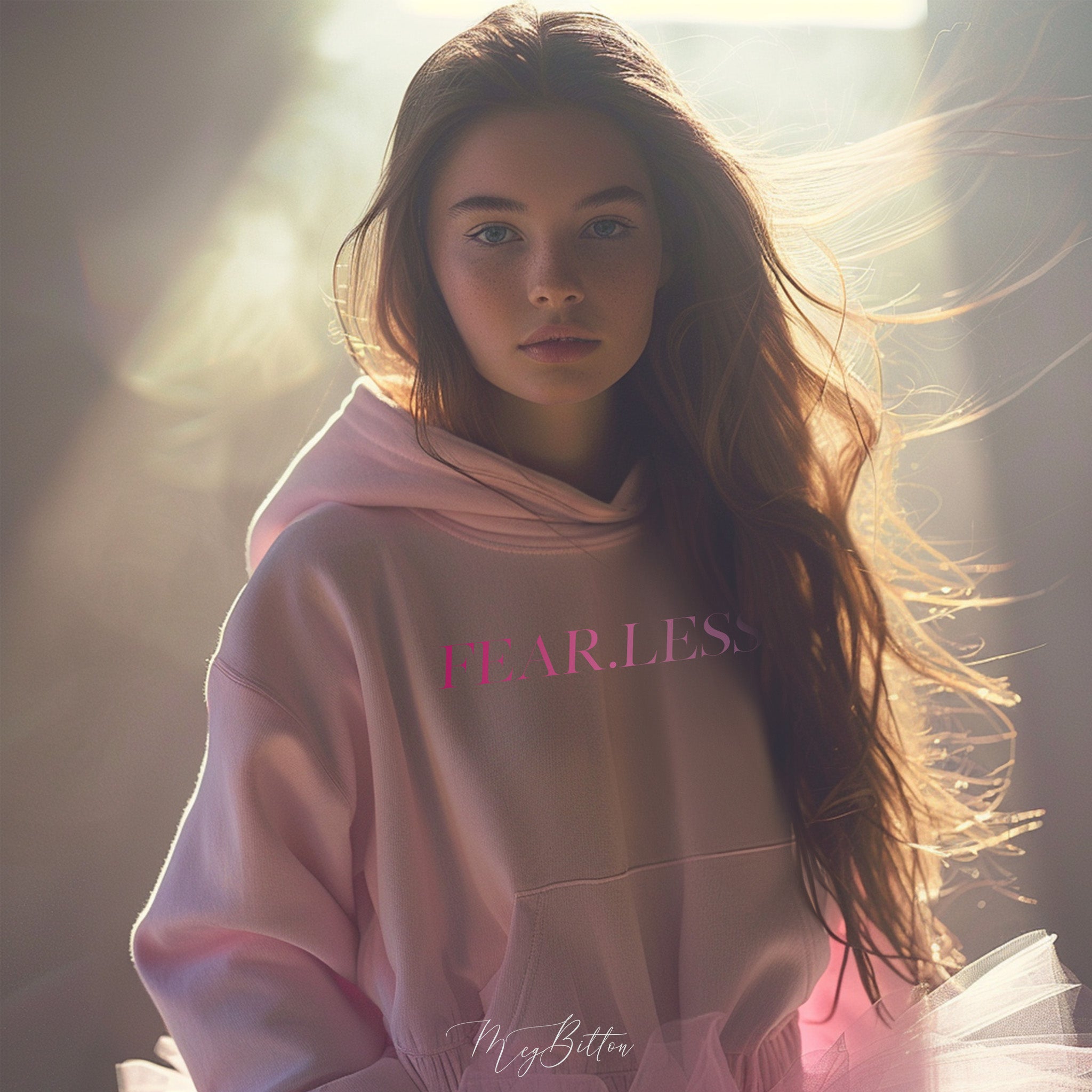 Fear.Less. Pink Hoodie