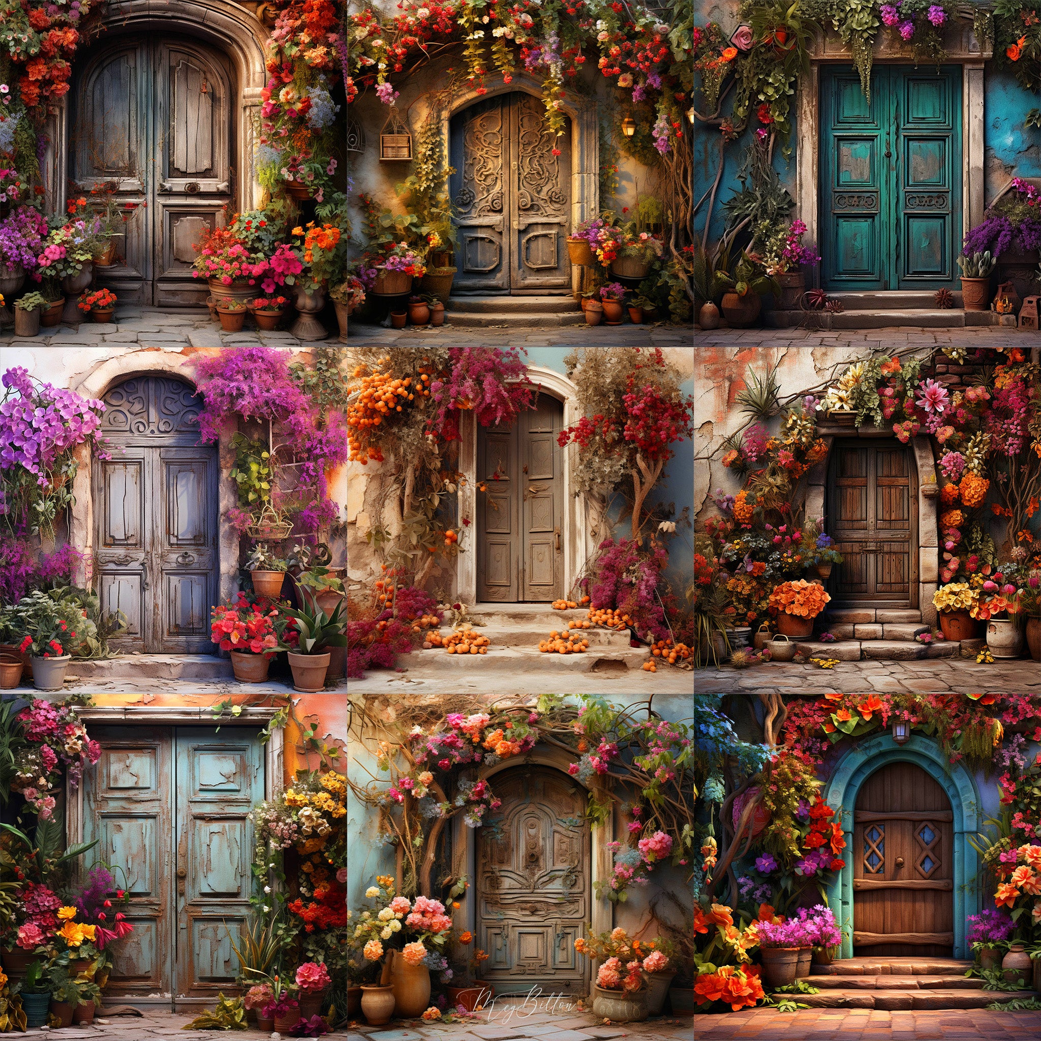 Ultimate Floral Door Background Bundle