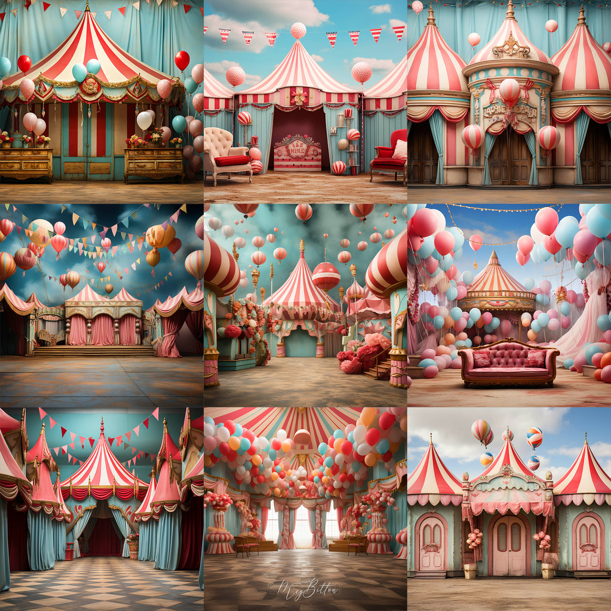 Ultimate Studio Circus Background Bundle