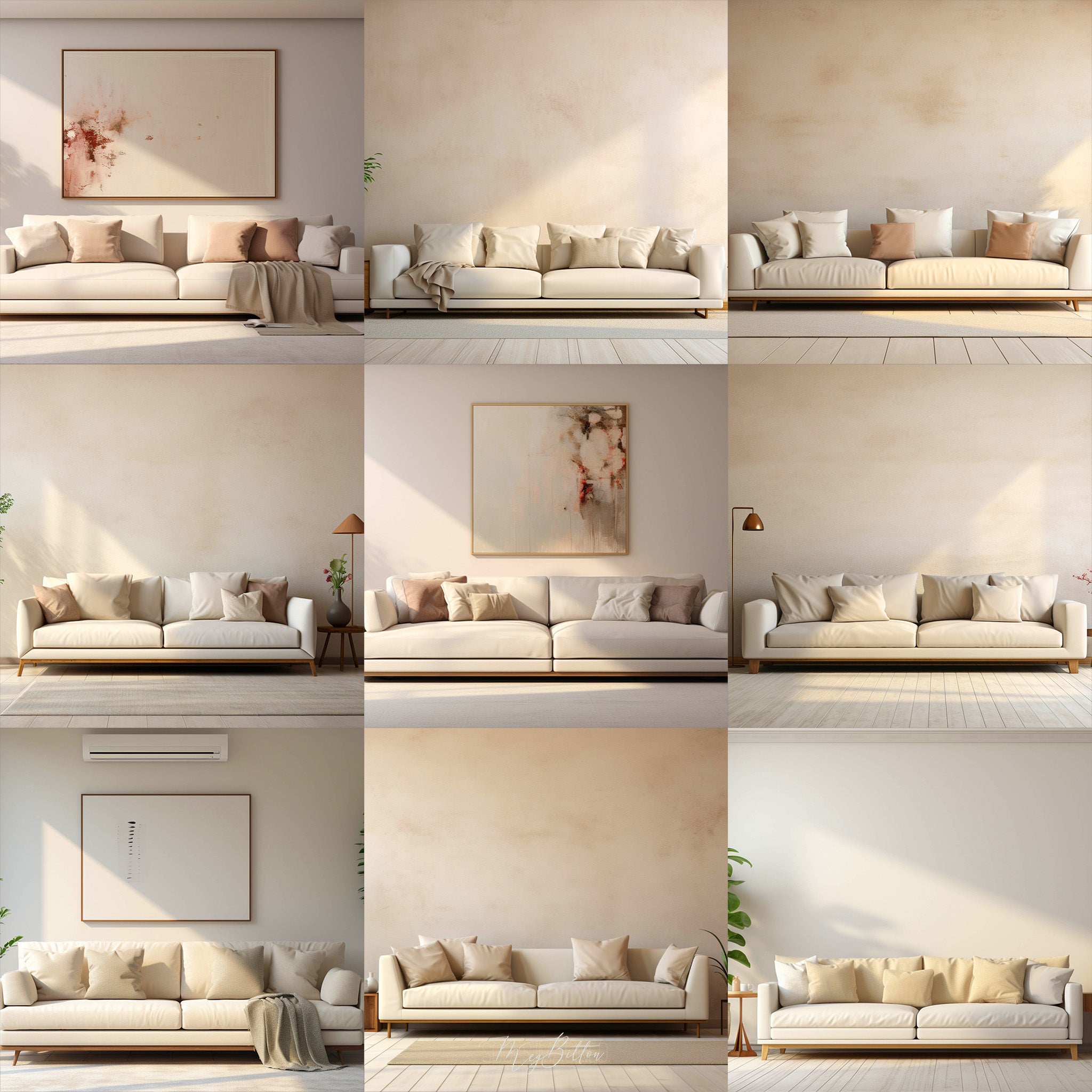 Modern Living Room Background Bundle