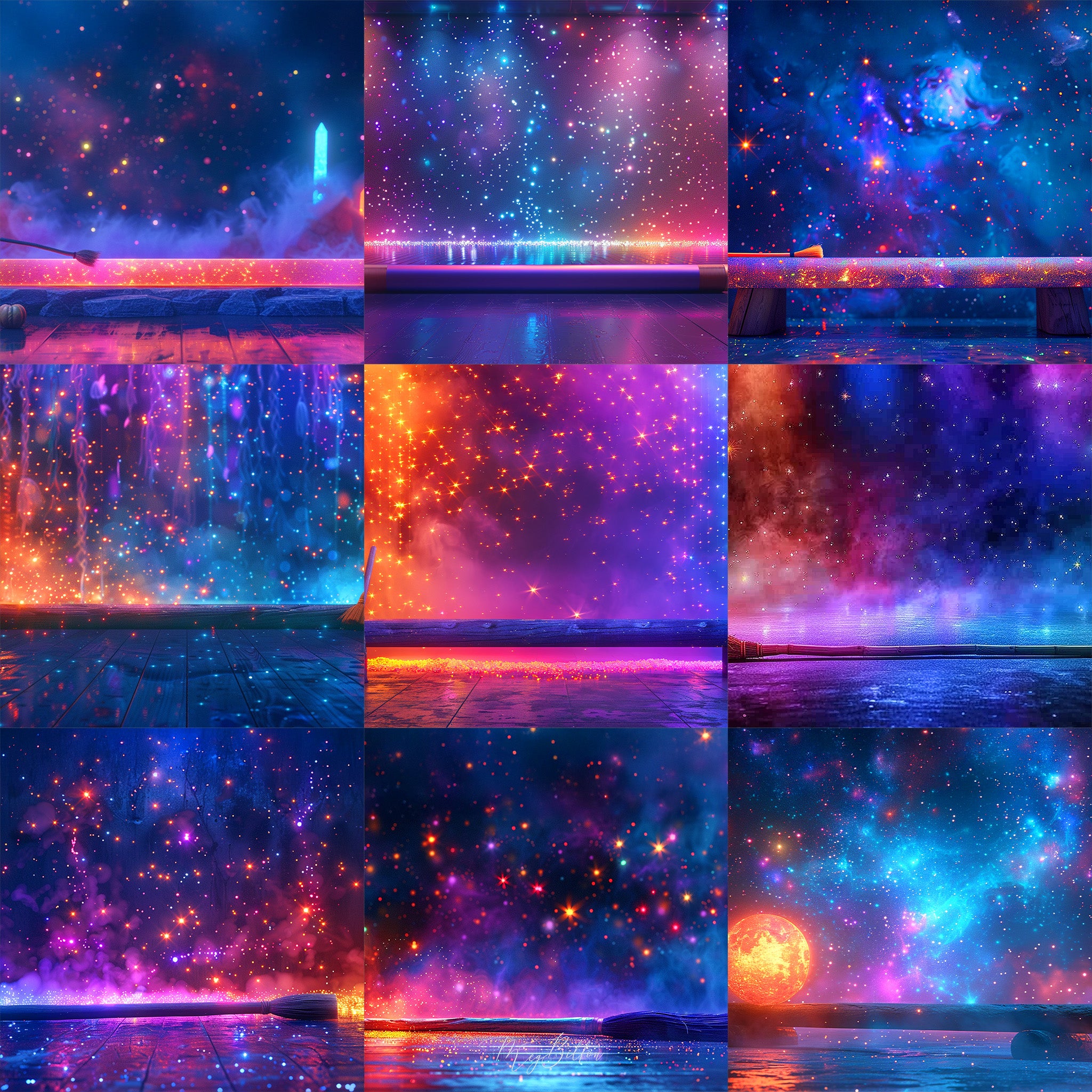 Witchy Balance Beam Background Bundle