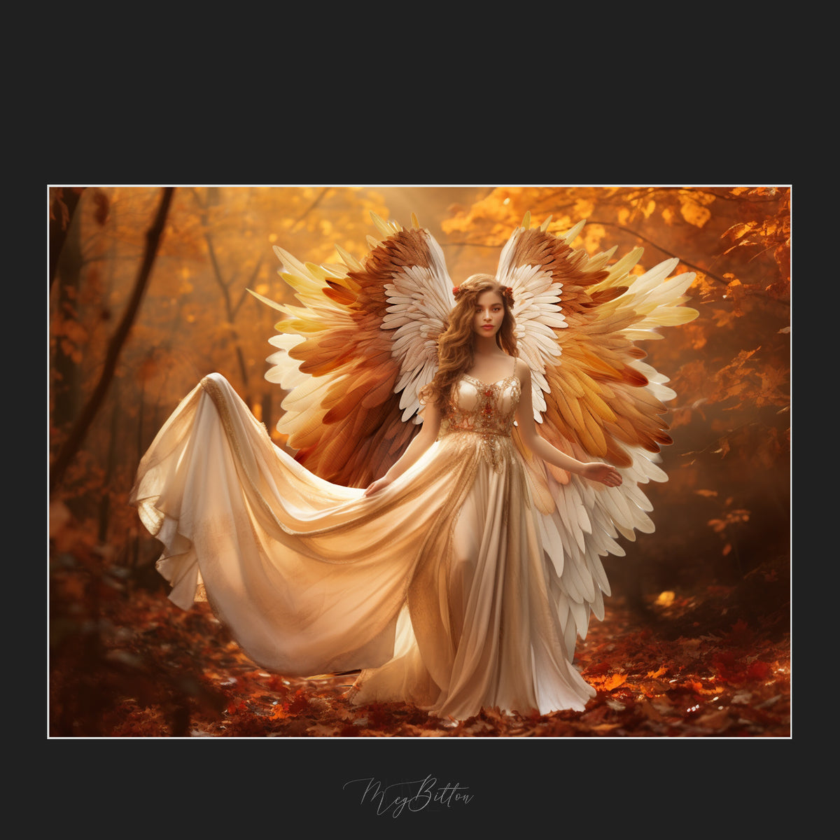 Magical Autumn Feathered Wings Overlays - Meg Bitton Productions