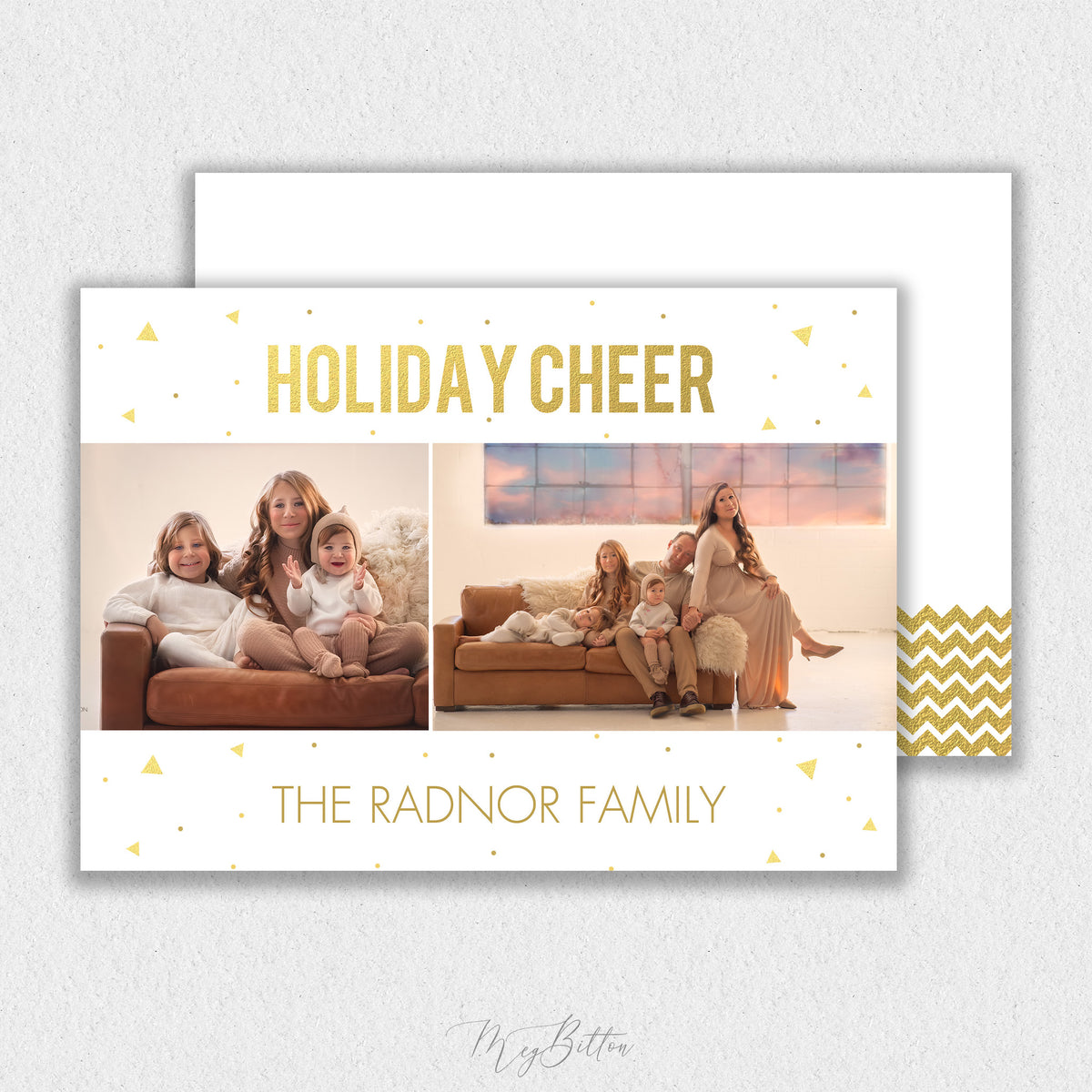 Gold Holiday Card Template