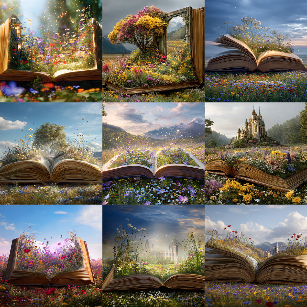 Fairy Book Background Bundle