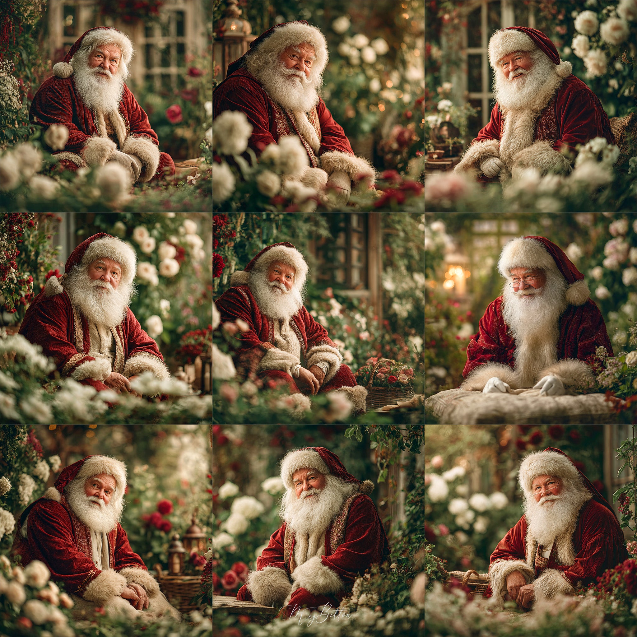 Garden Santa Background Bundle