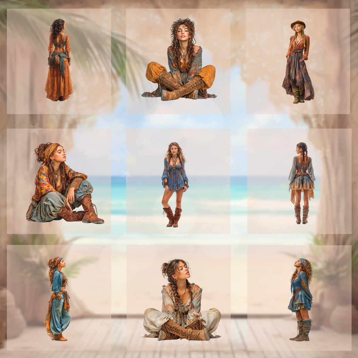 Magical Boho Model Overlays