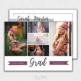 Modern Grad Senior Announcement Template