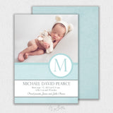 Boy Herringbone Announcement Template