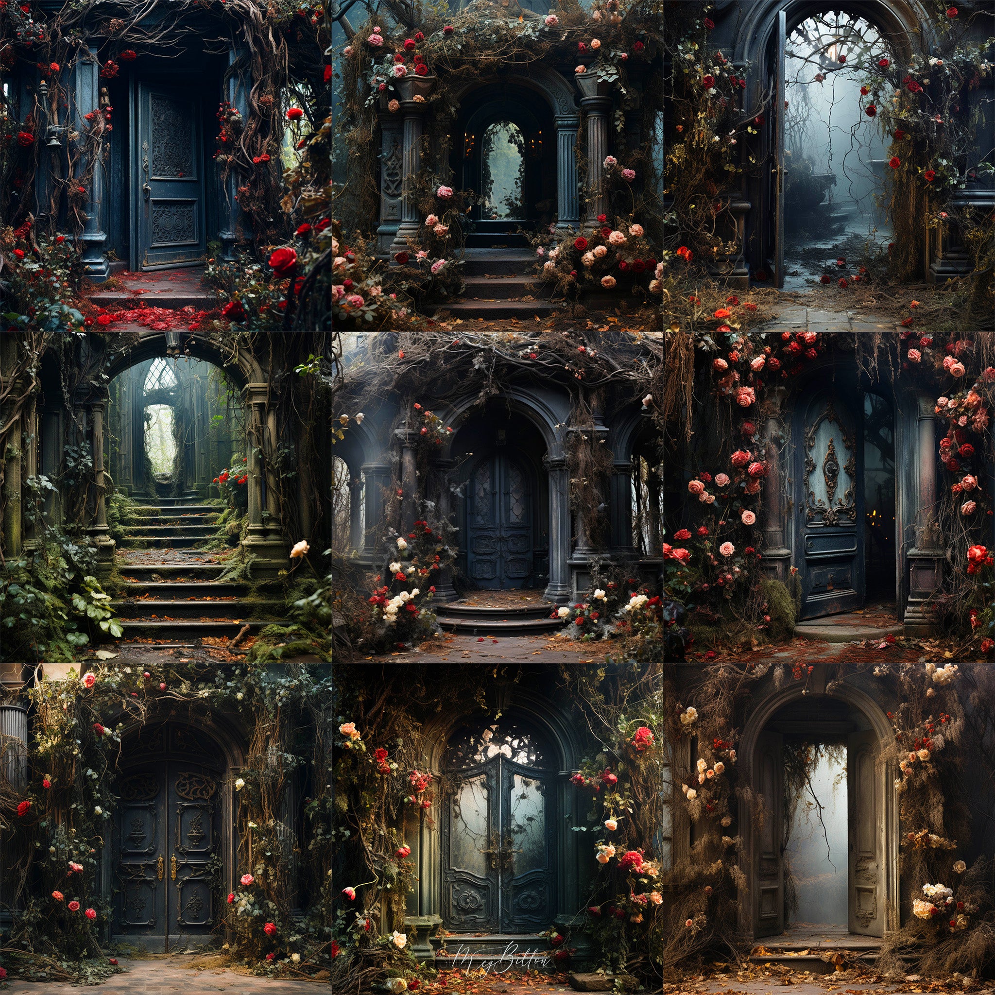 Haunted Entry Background Bundle