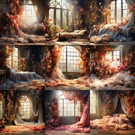Ultimate Abandoned Florals Background Bundle - Meg Bitton Productions