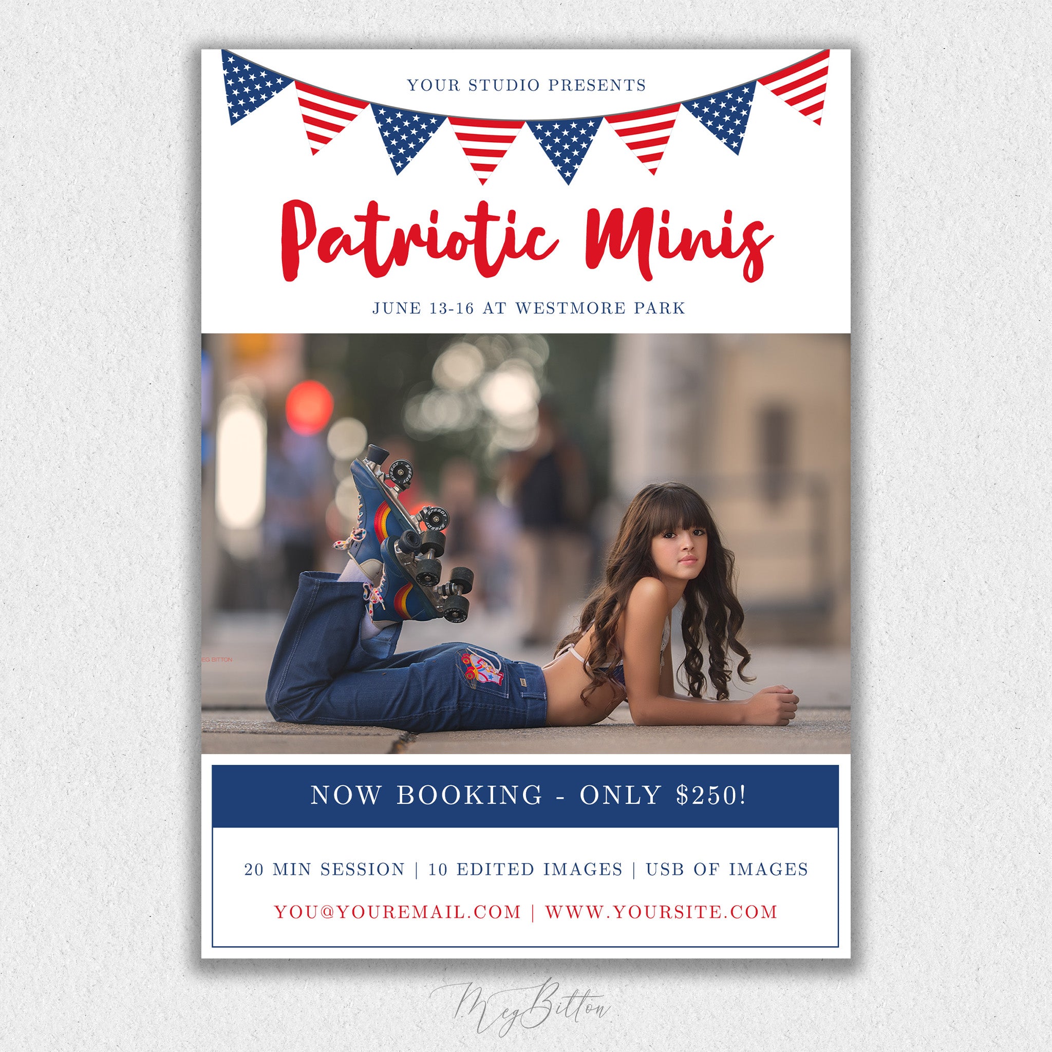 4th of July Mini Session Template #4