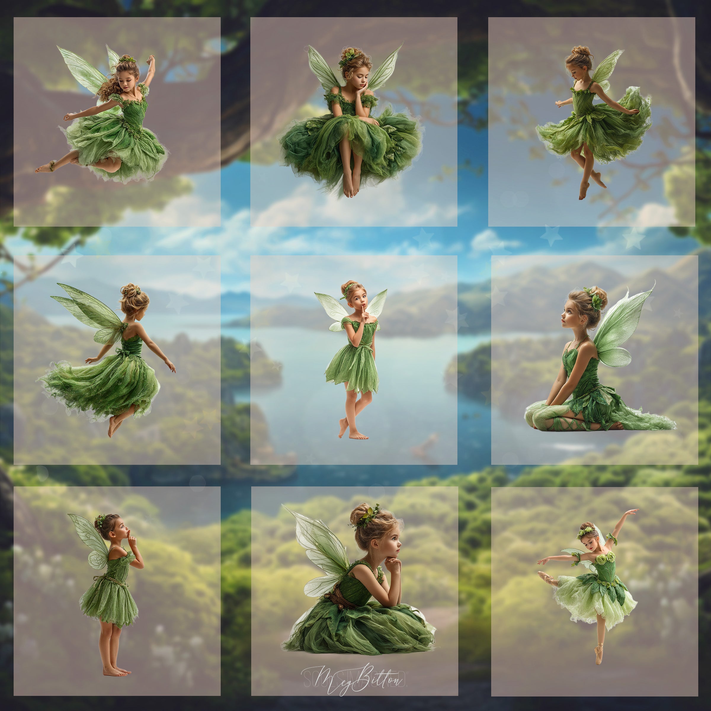 Magical Green Fairy Model Overlays