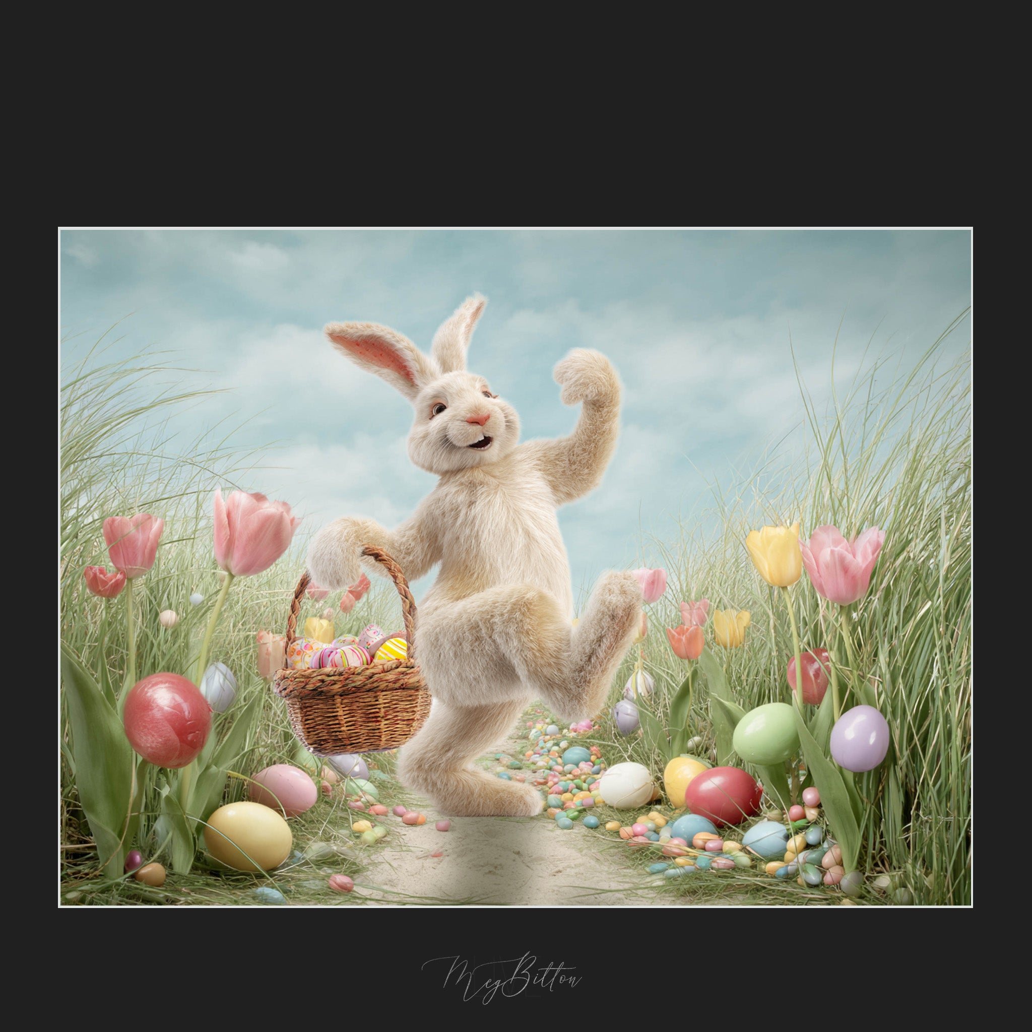 Magical Dancing Easter Bunny Overlays