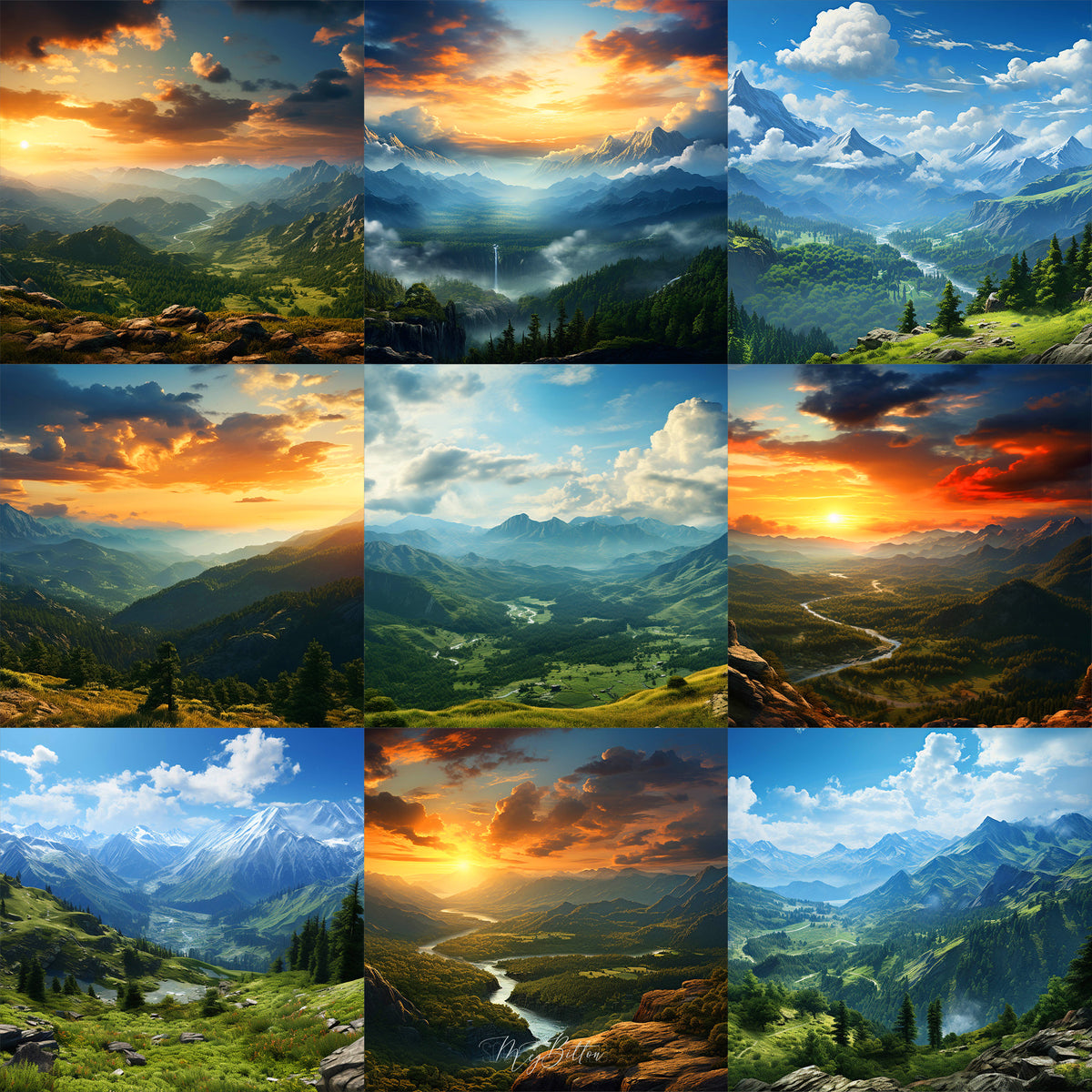 Ultimate Mountain Top Vista Background Bundle