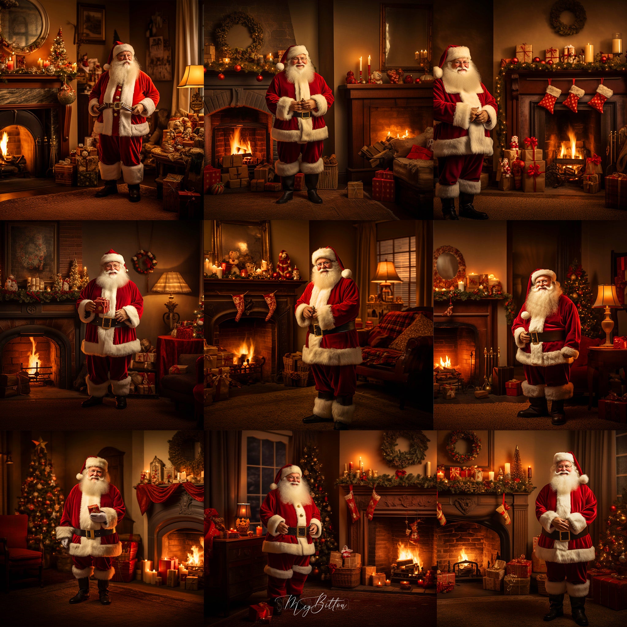 Vintage St. Nick Background Bundle