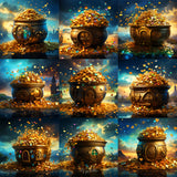 Lucky Pot of Gold Background Bundle