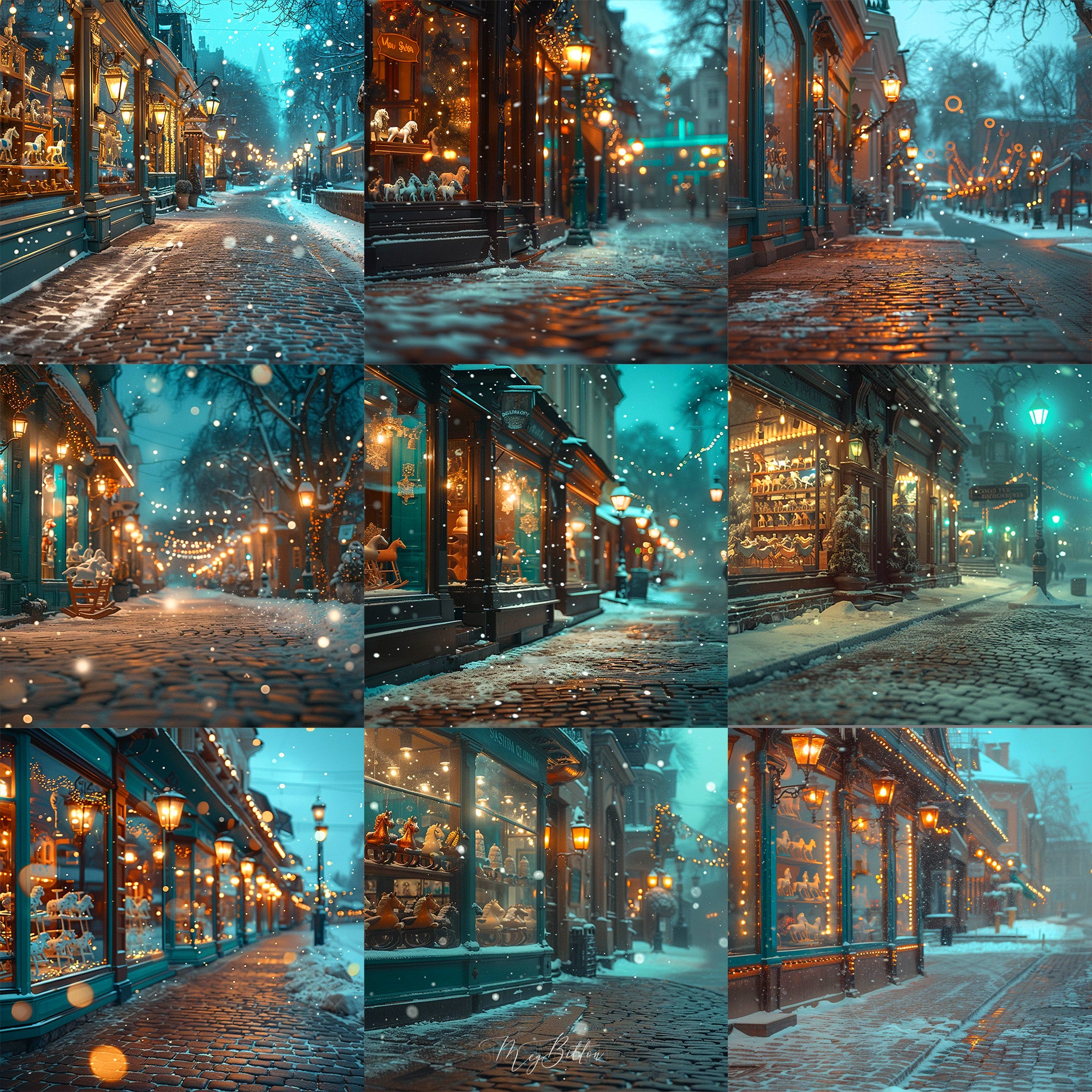 Holiday Boulevard Background Bundle