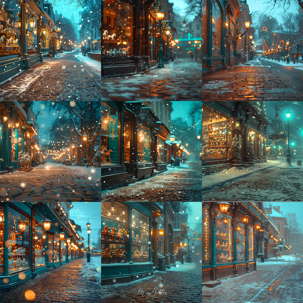 Holiday Boulevard Background Bundle