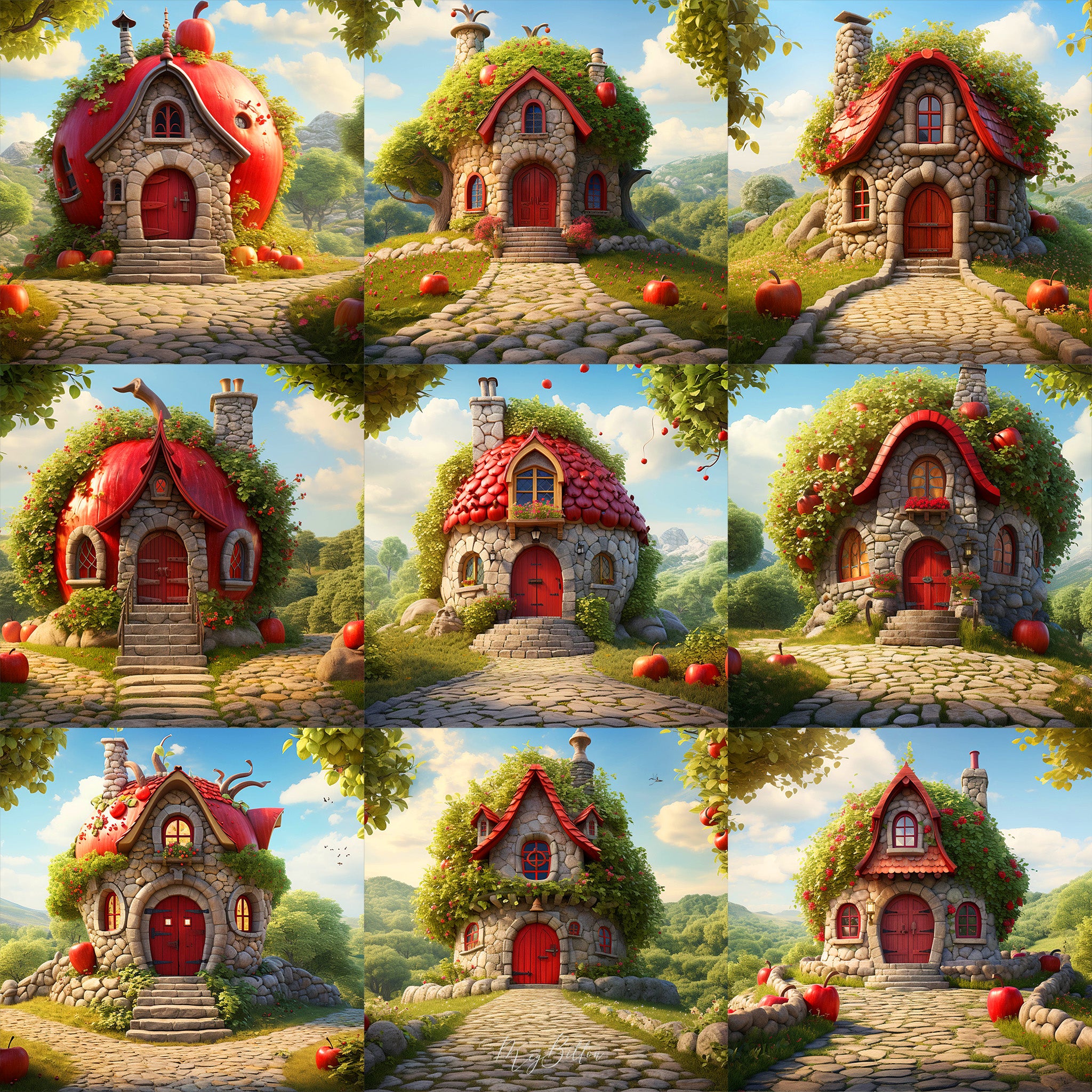 Apple House Background Bundle