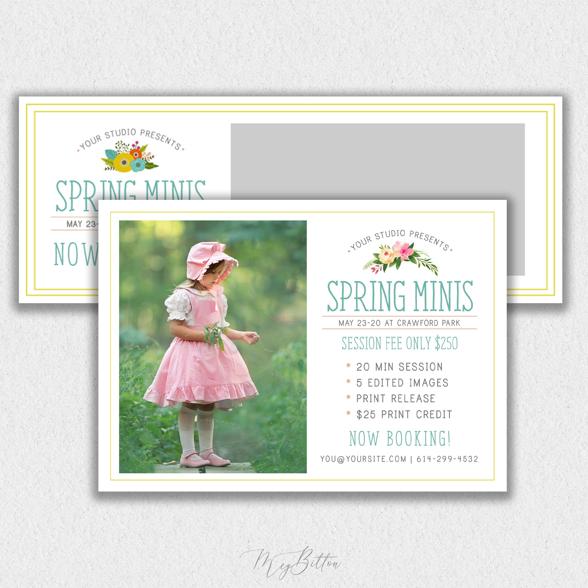 Spring Mini Session Banner & Flyer Template #1