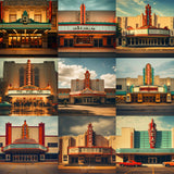 Retro Movie Theater Background Bundle