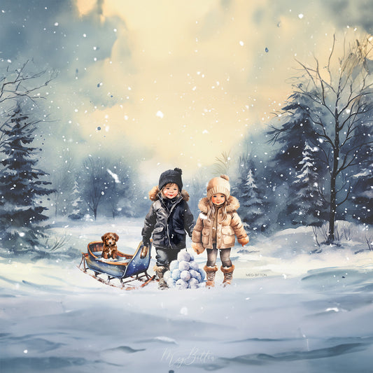 Illustrated Winter Mini Asset Pack - Meg Bitton Productions