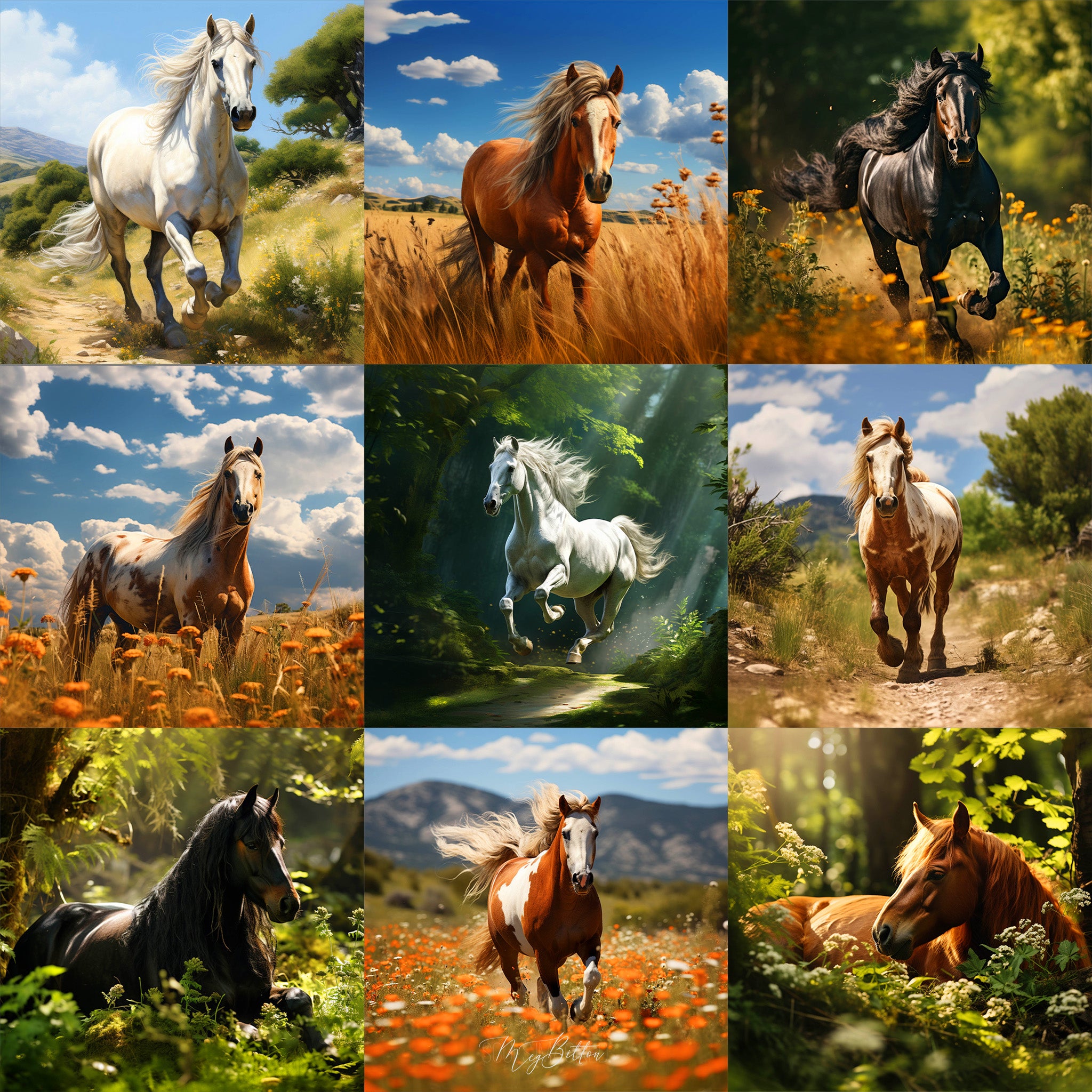 Ultimate Wild Horses Background Bundle