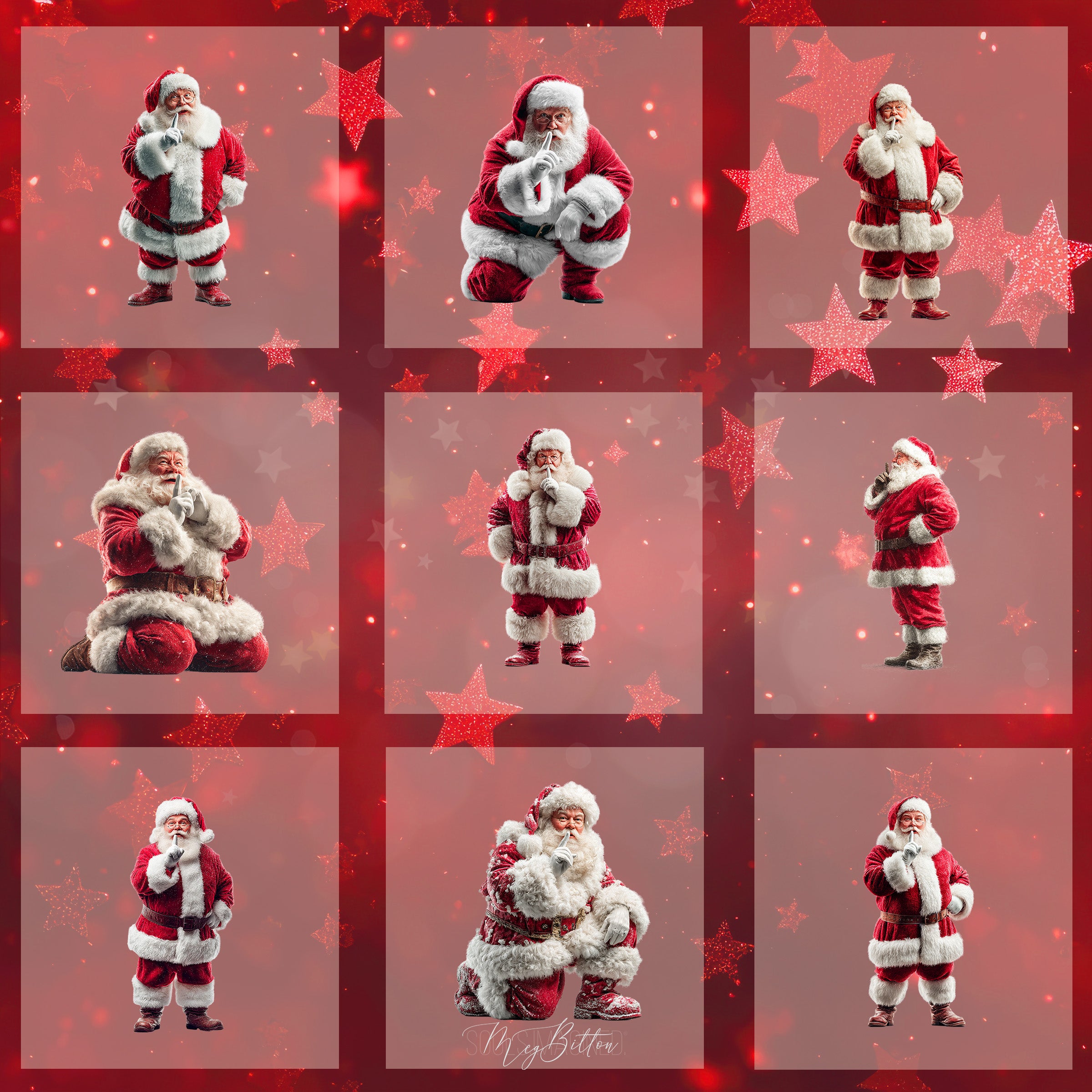 Magical Shushing Santa Model Overlays