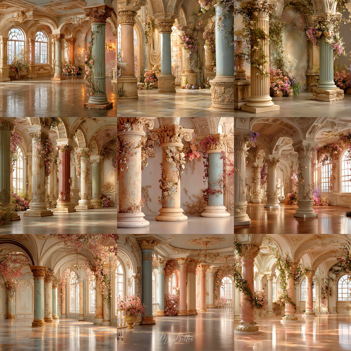 Backround 4 Column Spring Columns Background Bundle – Meg Bitton Productions