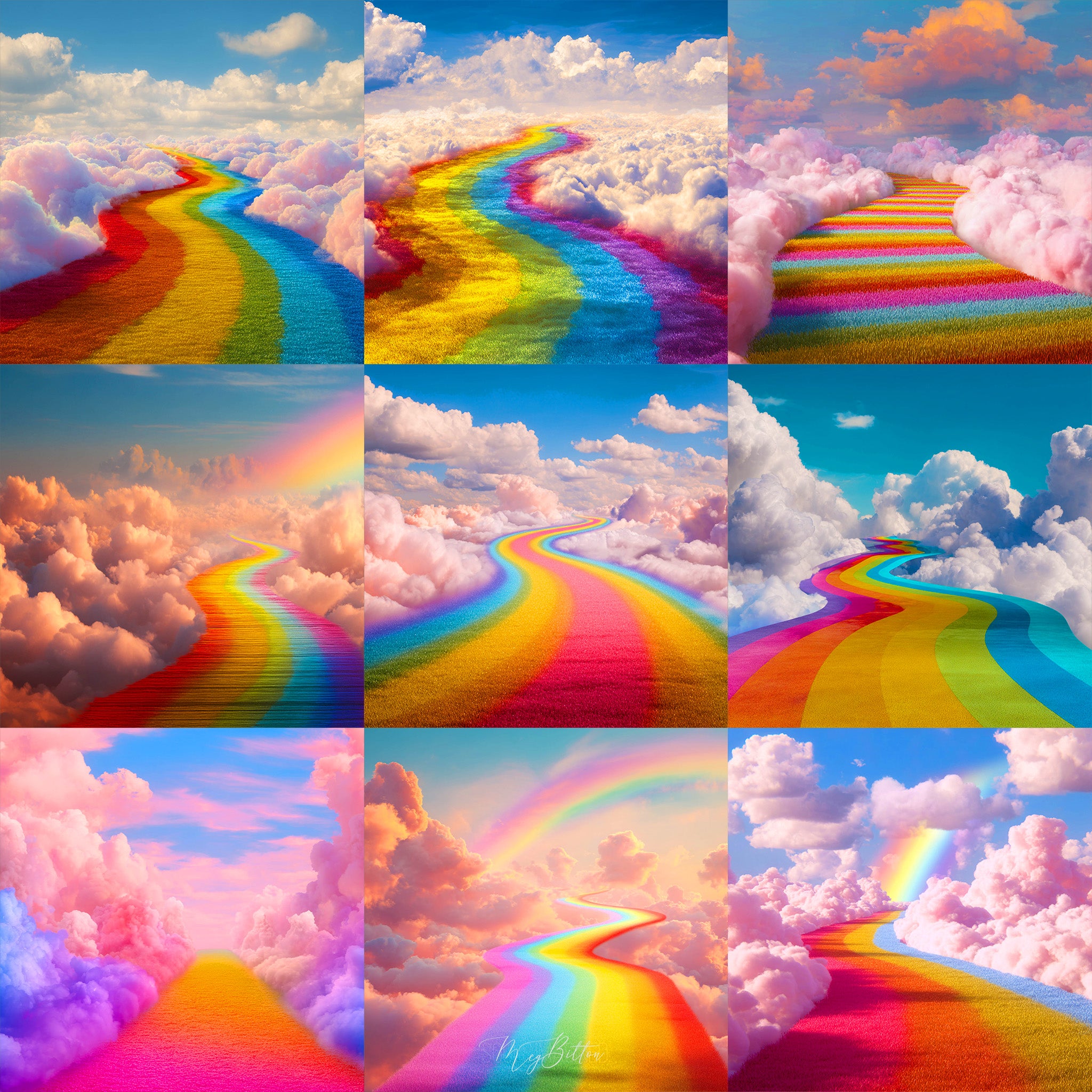 Rainbow Avenue Background Bundle