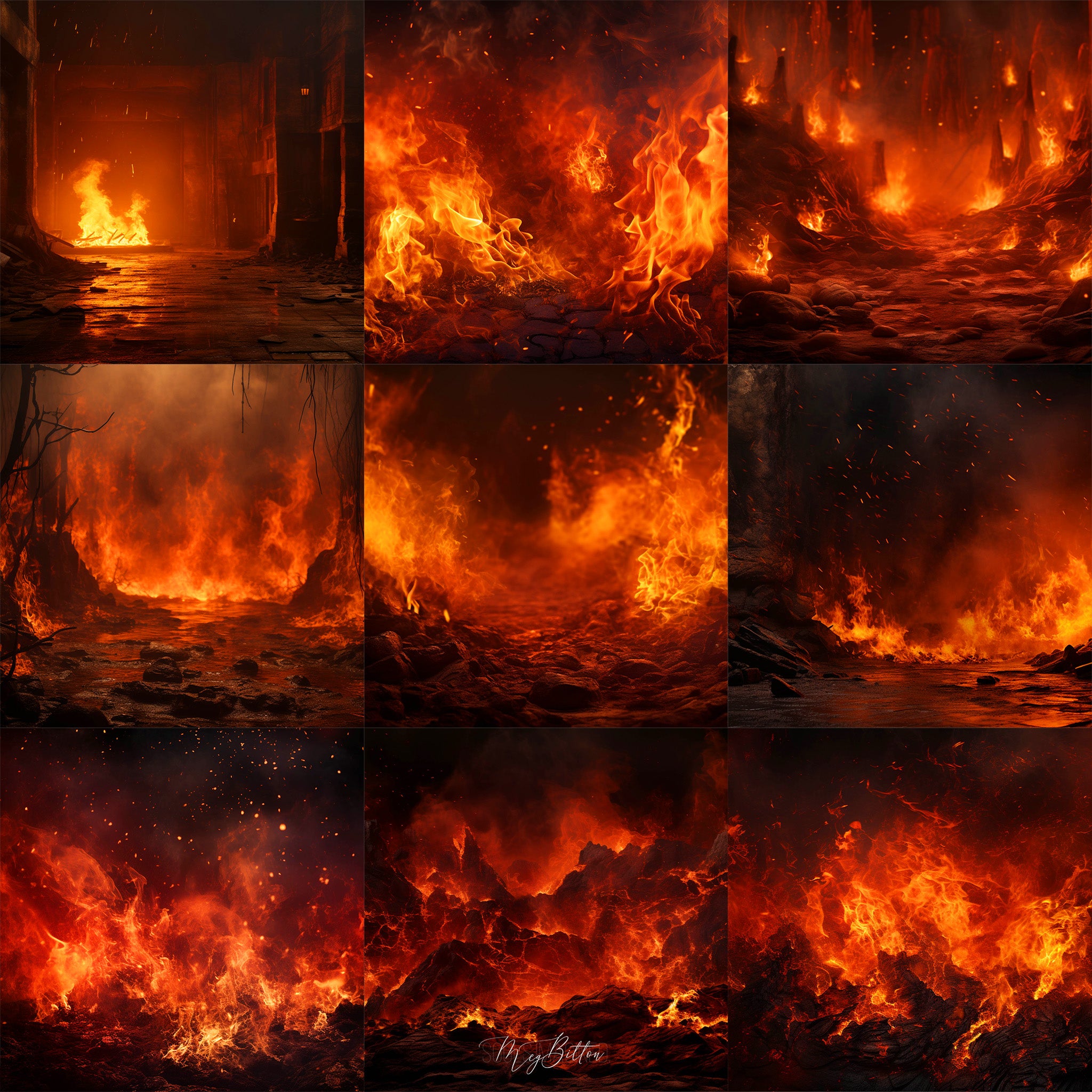 Ultimate Fire Background Bundle