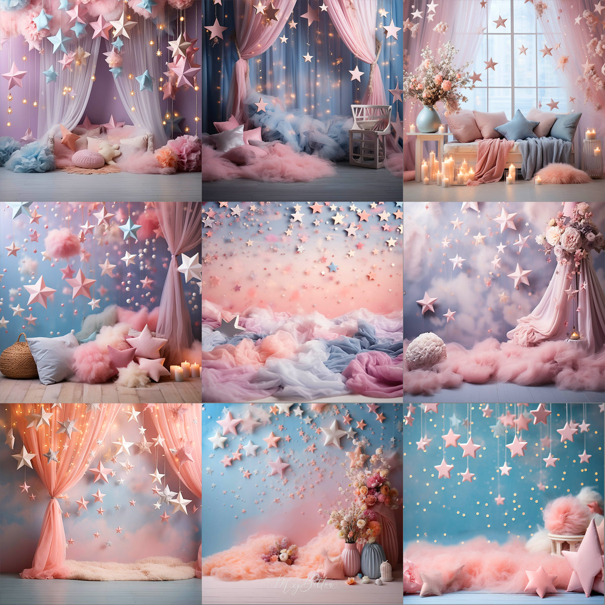 Ultimate Starry Pastel Portrait Background Bundle