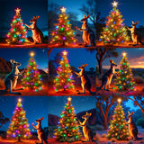 Kangaroo Christmas Background Bundle