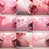 Pretty Pink Staircase Background Bundle - Meg Bitton Productions