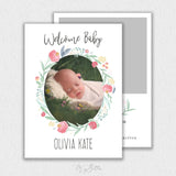 Watercolor Floral Announcement Template