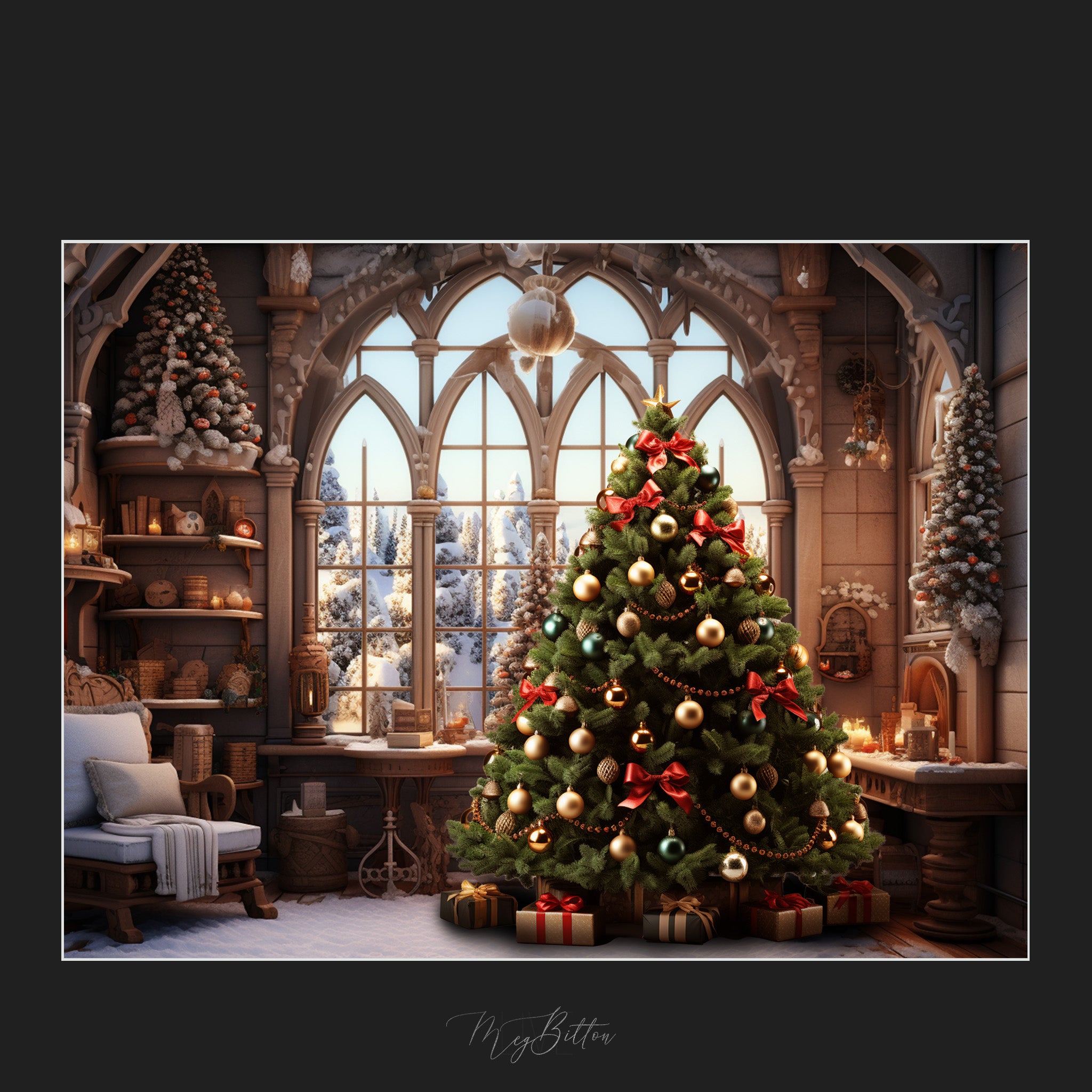 Whimsical Christmas Tree Overlays - Meg Bitton Productions