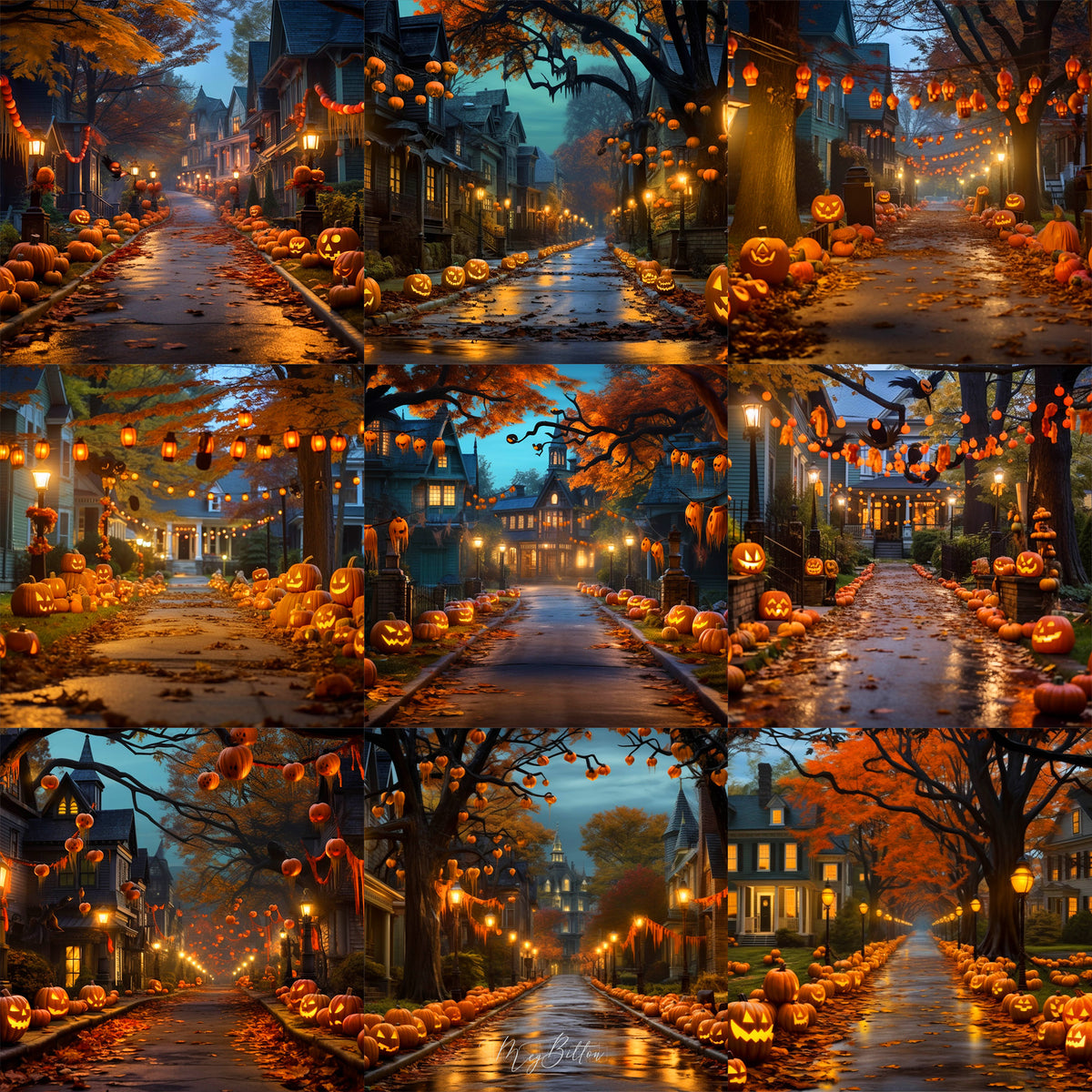 Ultimate Halloween Lane Background Bundle