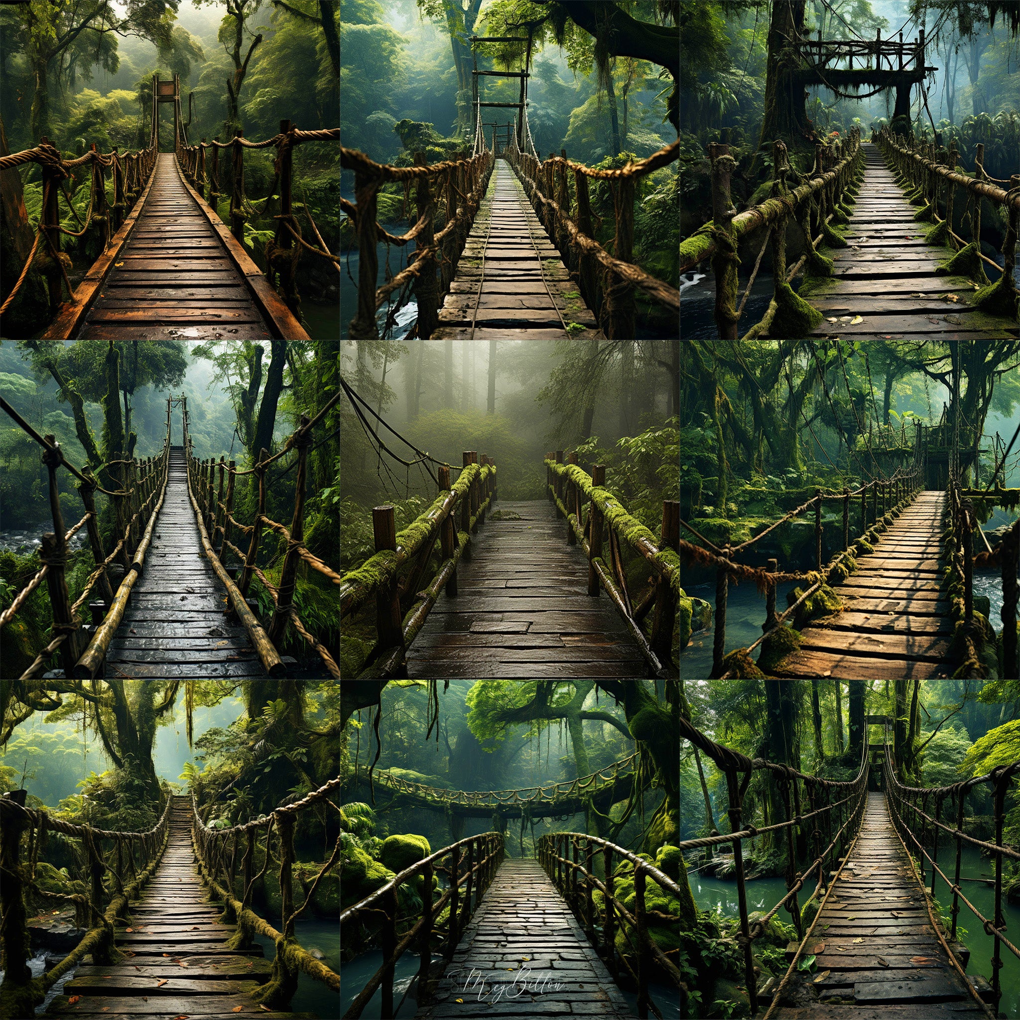 Ultimate Jungle Bridge Background Bundle