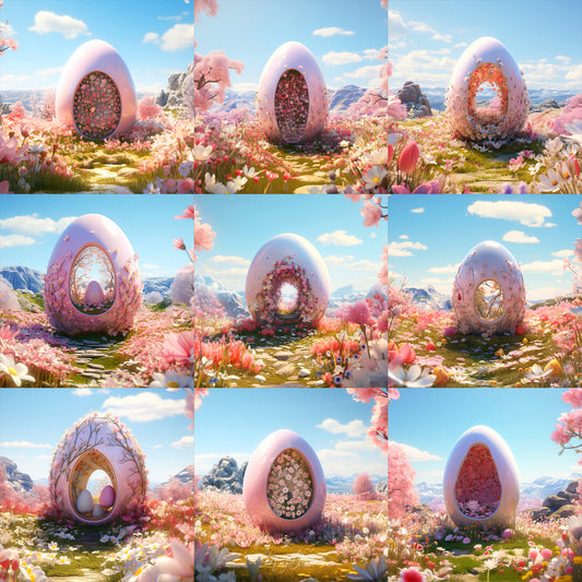 Spring Egg Background Bundle