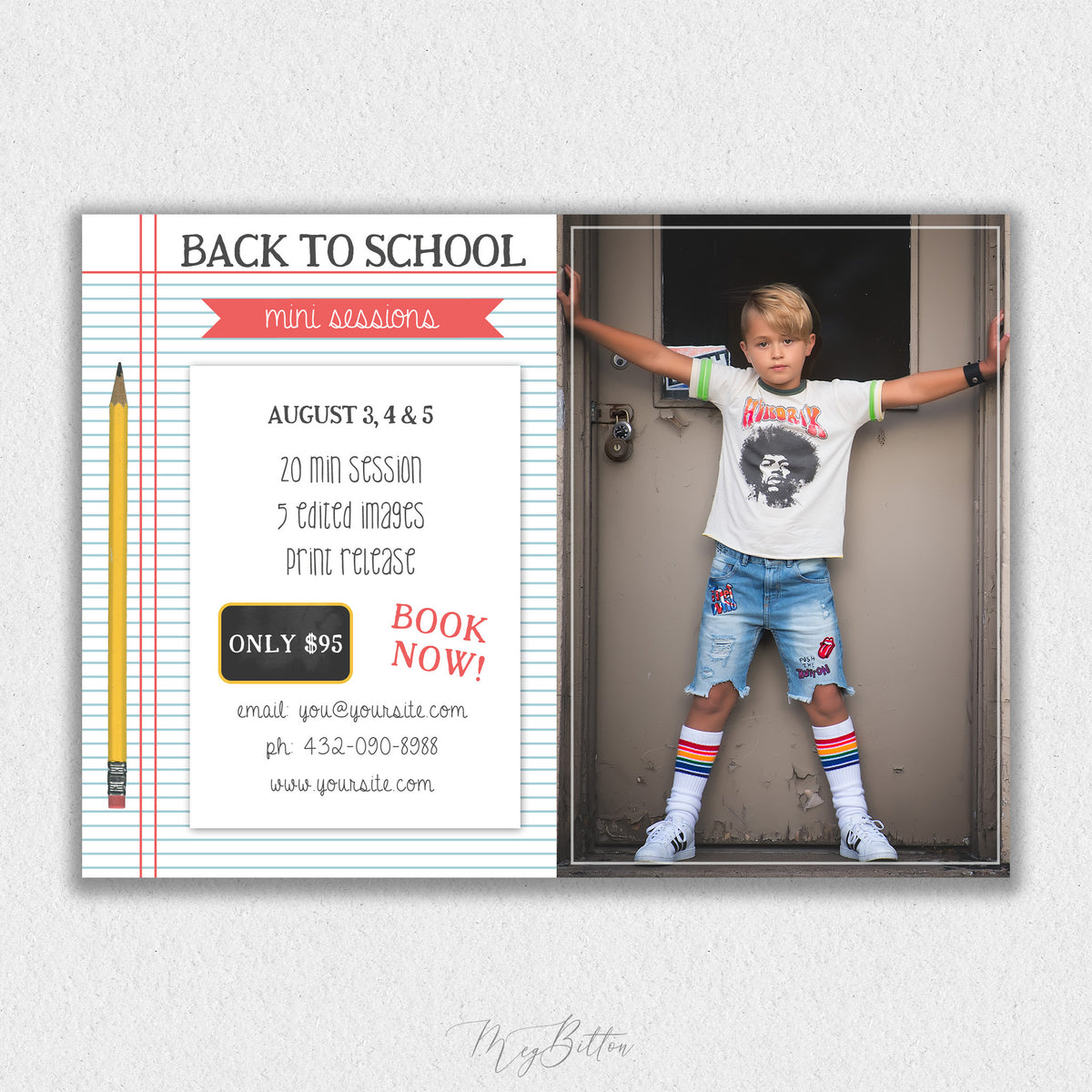 Back to School Mini Session Template #2