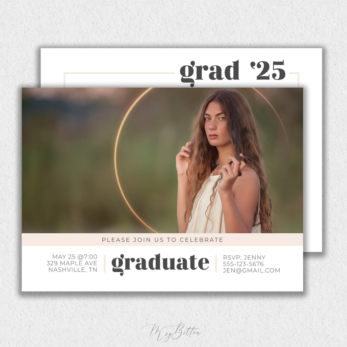 Modern Grad Announcement Template #3