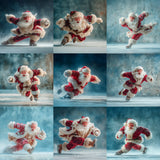 Ice Skating Santa Background Bundle