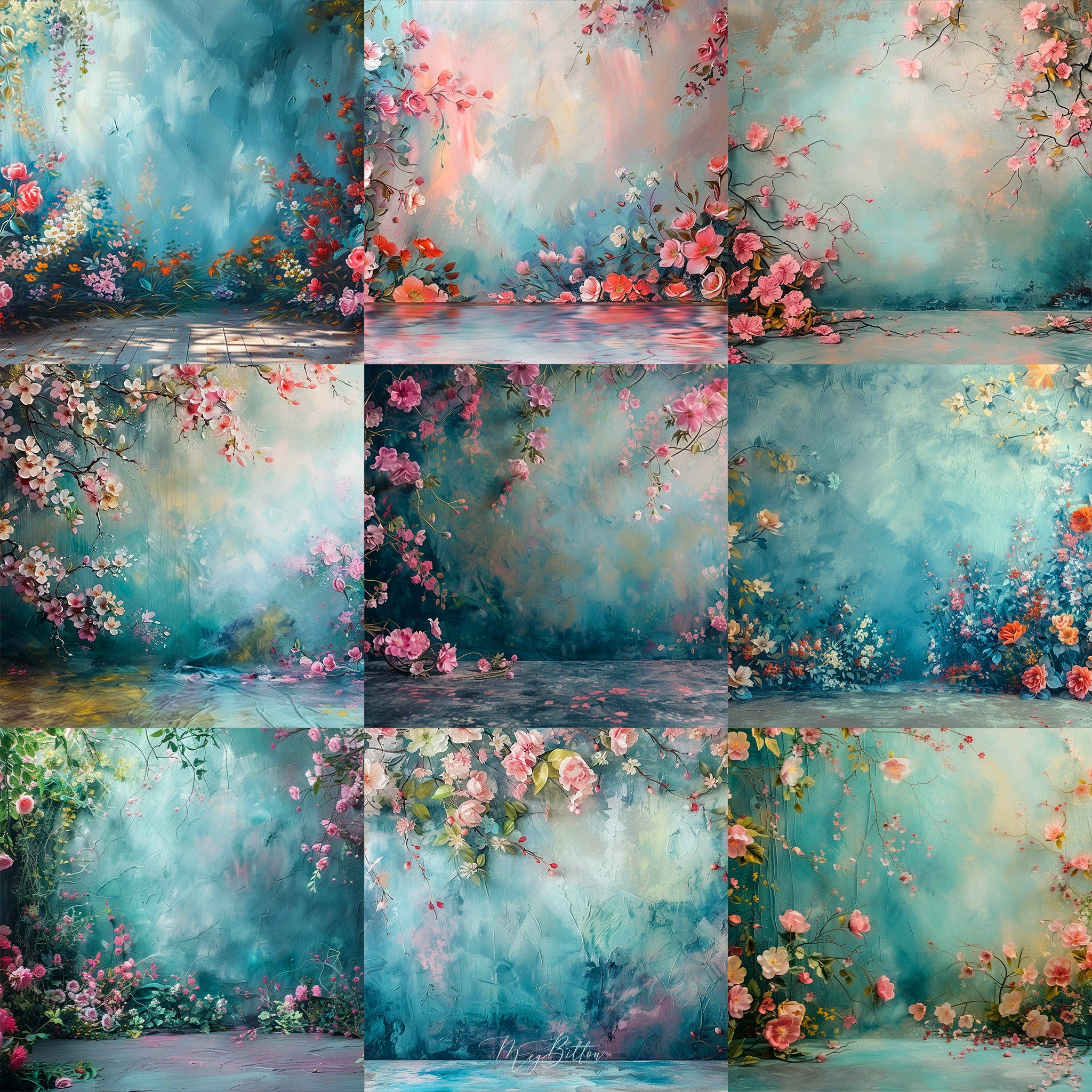 Wildflowers Studio Background Bundle