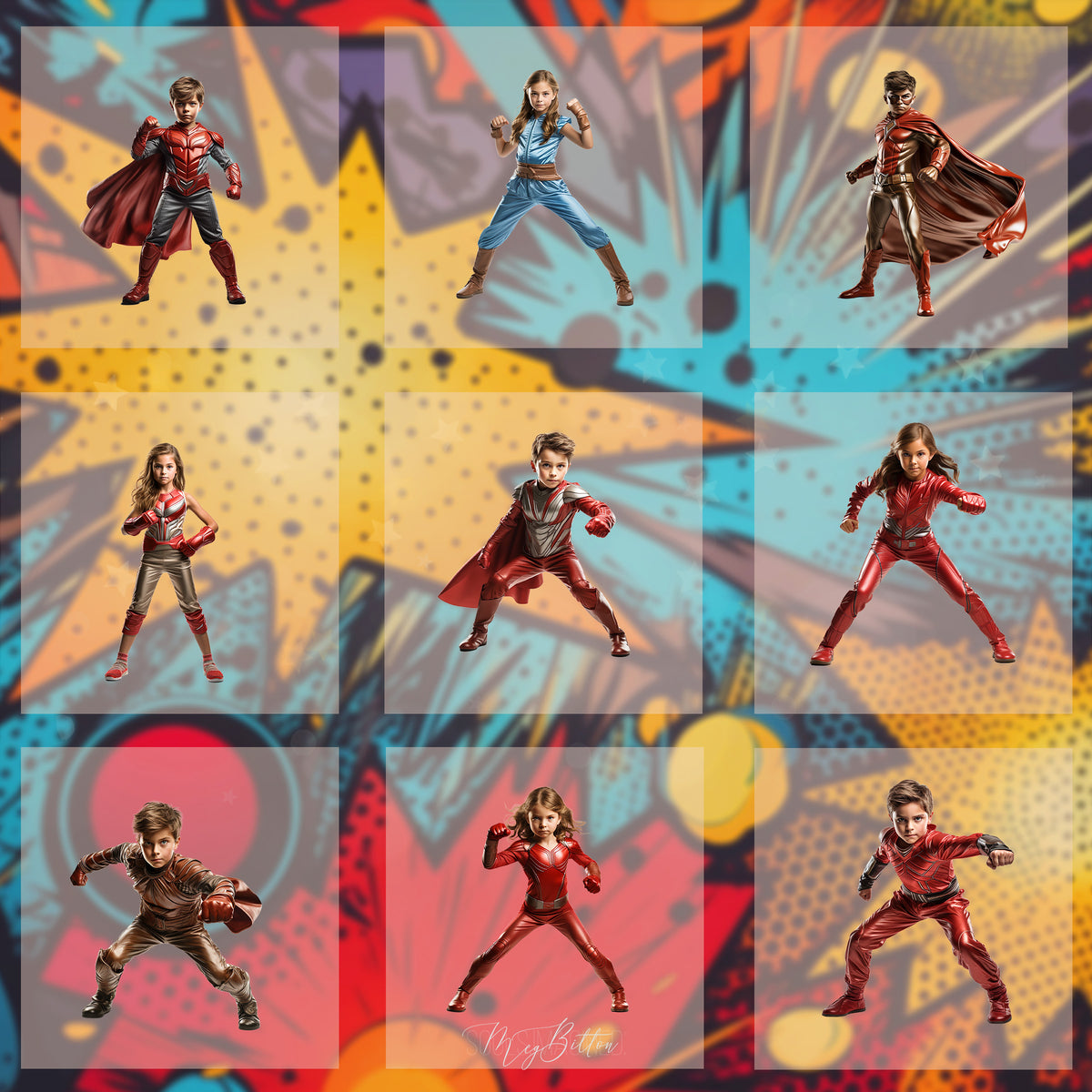 Magical Fighting Super Hero Model Overlays